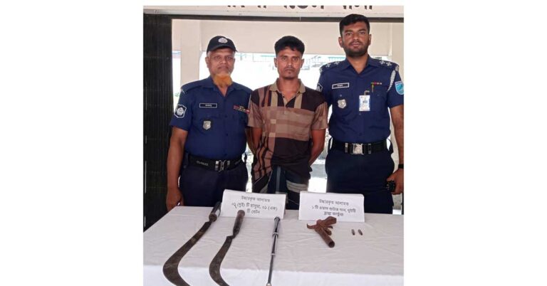 পাংশায় অস্ত্রশস্ত্র উদ্ধার, সন্ত্রাসী গ্রেপ্তার