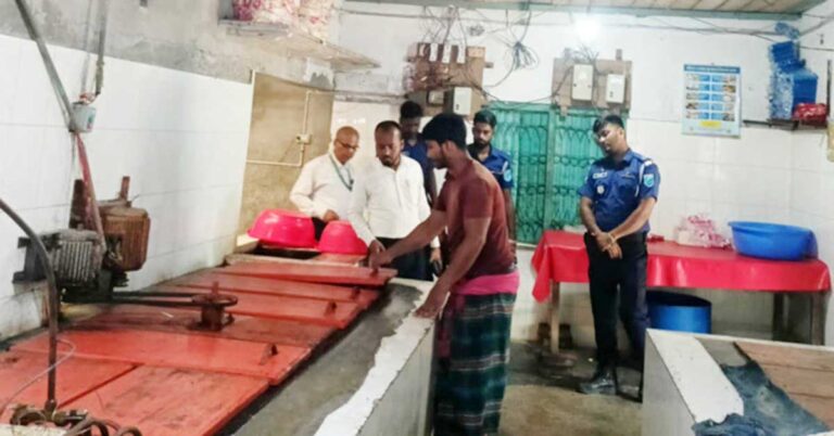 পাংশায় আইসক্রিম কারখানার জরিমানা