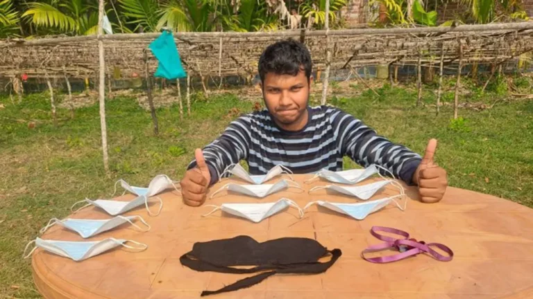 চোখ বেঁধে দশ সেকেন্ডে ১০টি সার্জিক্যাল মাস্ক পরে ওয়ার্ল্ড রেকর্ড সিফাতের